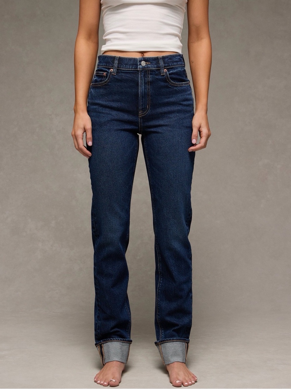American Eagle Outfitters Dark Wash Straight Leg Jeans